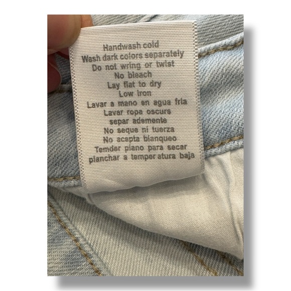 Judy Blue High Waist Bleach Cut Denim Shorts Raw Hem JB150073 Women’s Size L - Picture 11 of 11